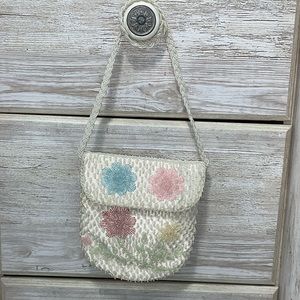 Vtg Mister Ernest beaded flower purse